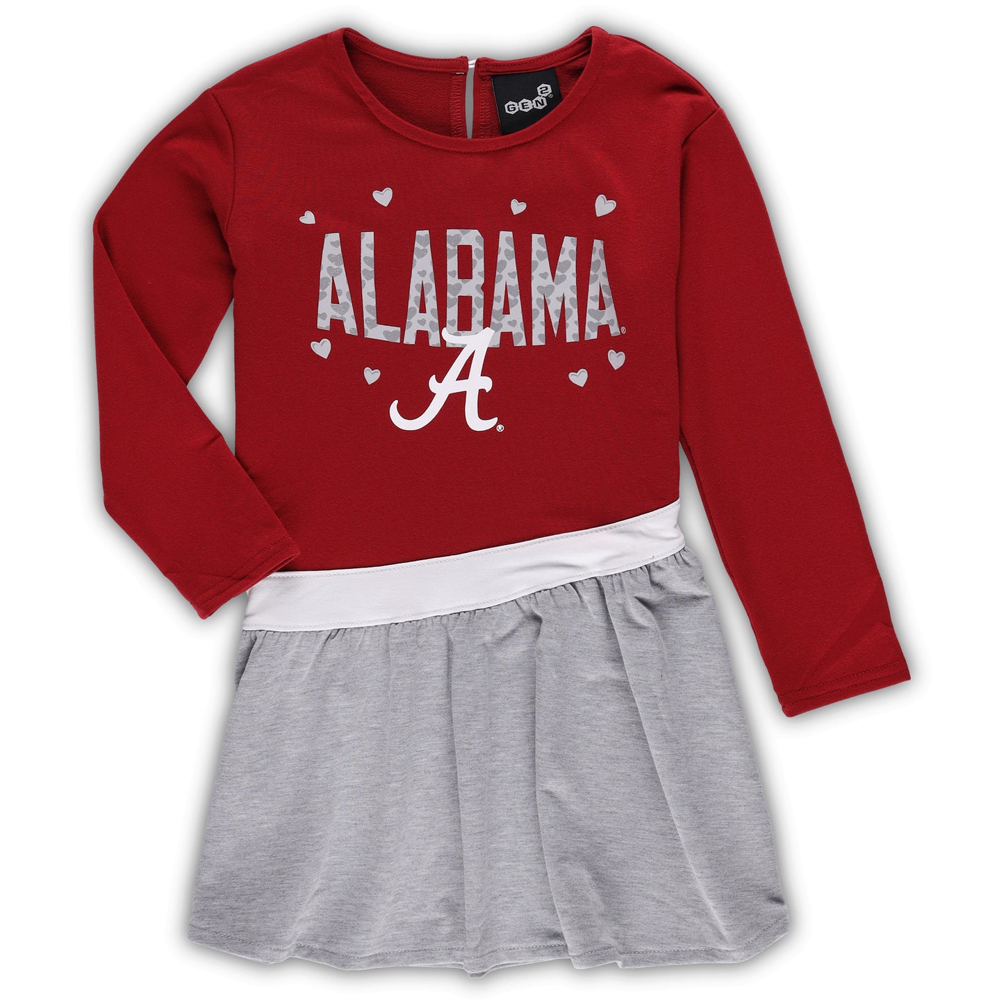 Girls Preschool Crimson Alabama Crimson Tide Heart to Heart French Terry Dress