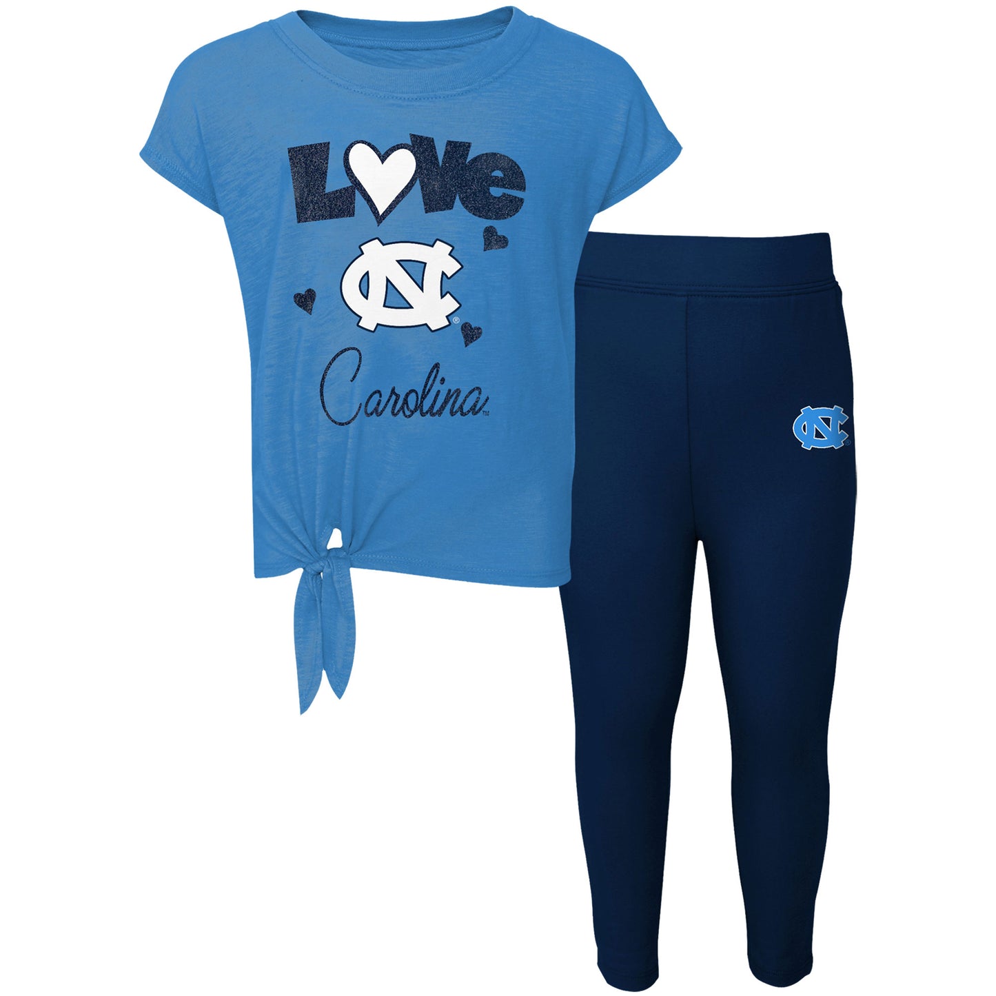 Preschool & Toddler Carolina Blue/Navy North Carolina Tar Heels Forever Love T-Shirt & Leggings Set