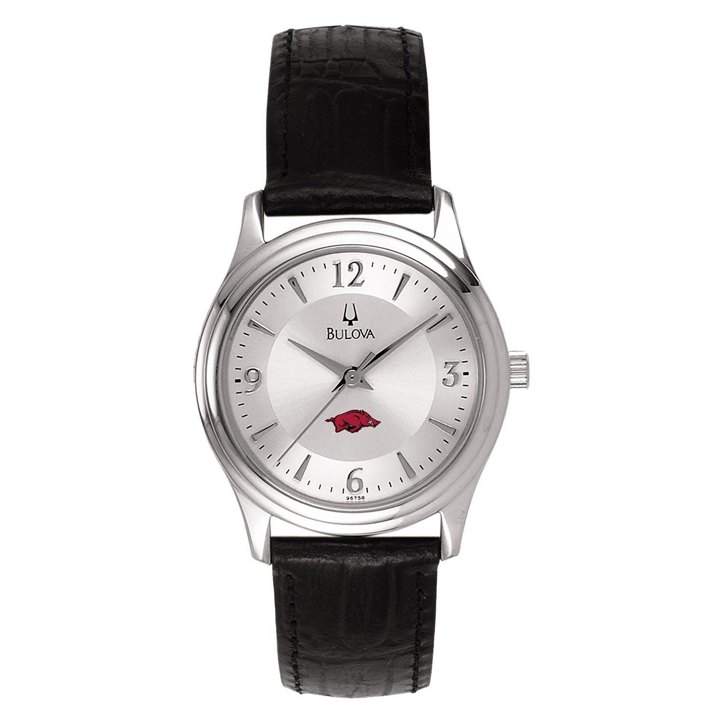 Women's Silver Arkansas Razorbacks Leather Watch