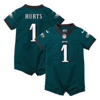 Newborn & Infant Nike Jalen Hurts Midnight Green Philadelphia Eagles Game Romper Jersey