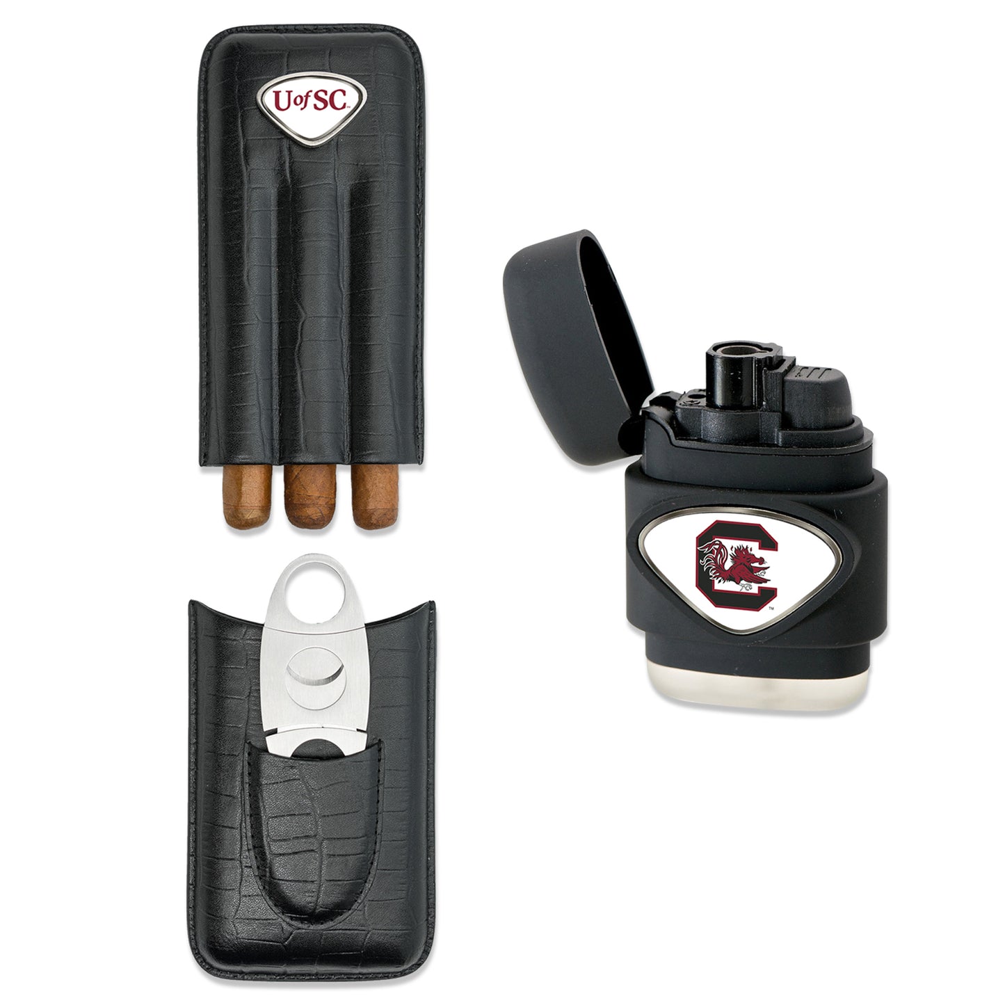 Black South Carolina Gamecocks Cigar Gift Set