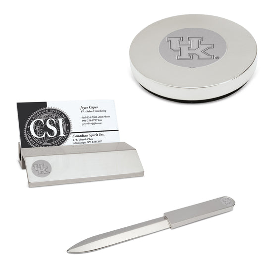 Silver Kentucky Wildcats Desk Gift Set