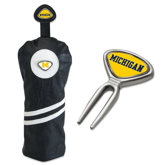 Black Michigan Wolverines Golf Gift Set