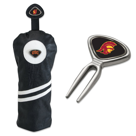 Black USC Trojans Golf Gift Set