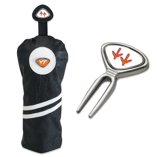 Black Virginia Tech Hokies Golf Gift Set