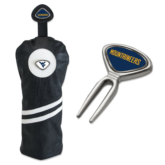 Black West Virginia Mountaineers Golf Gift Set