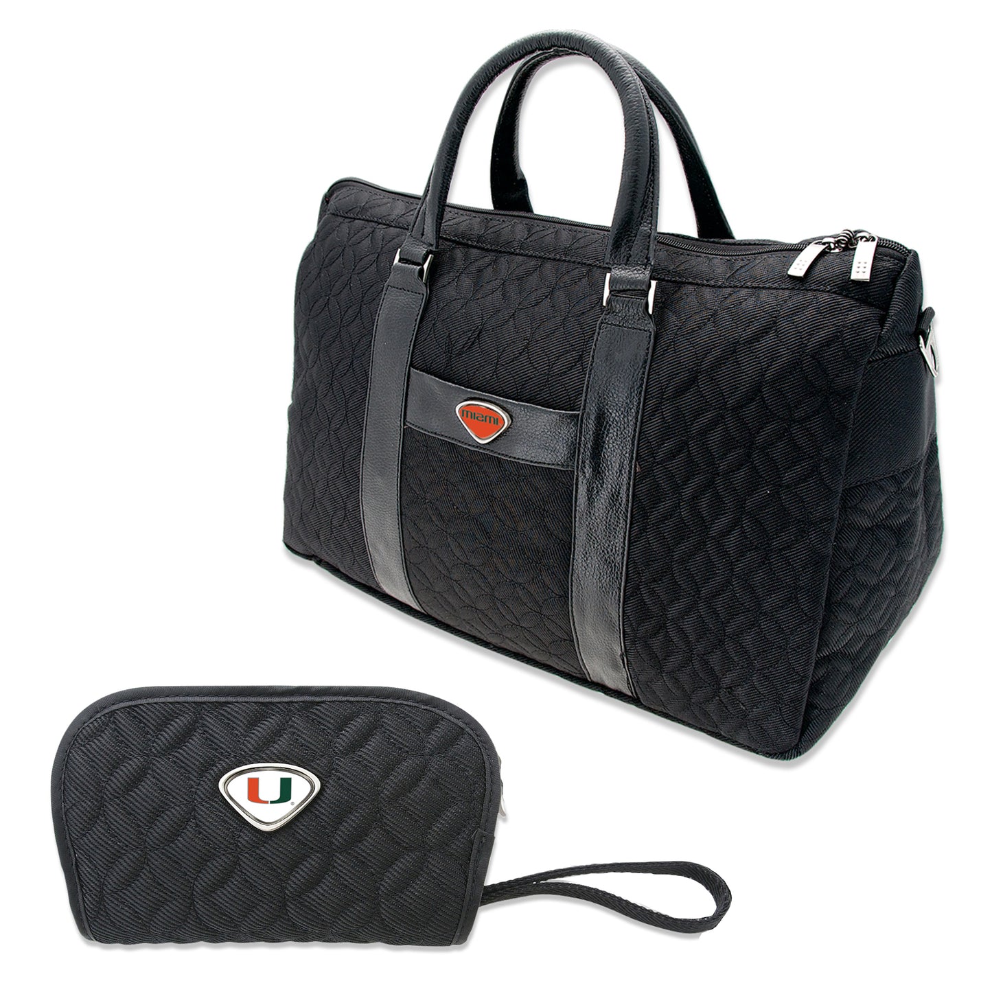 Black Miami Hurricanes Travel Set