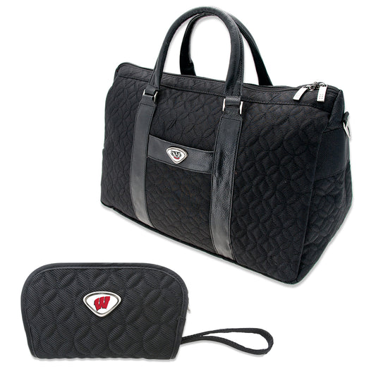 Black Wisconsin Badgers Travel Set