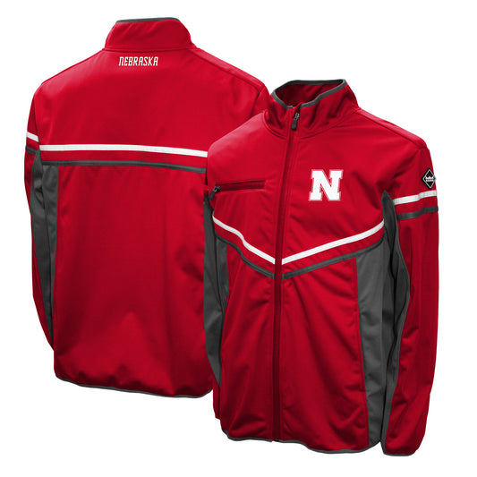 Men's Franchise Club Scarlet Nebraska Huskers Drive Softshell Full-Zip Jacket