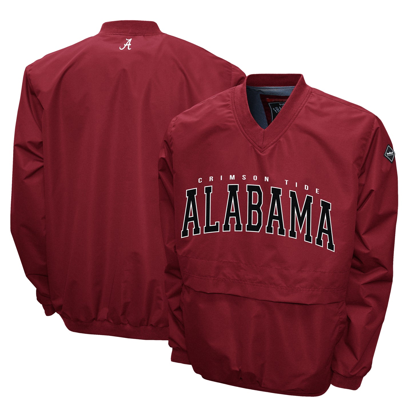 Men's Franchise Club Crimson Alabama Crimson Tide Members Windshell V-Neck Pullover Jacket