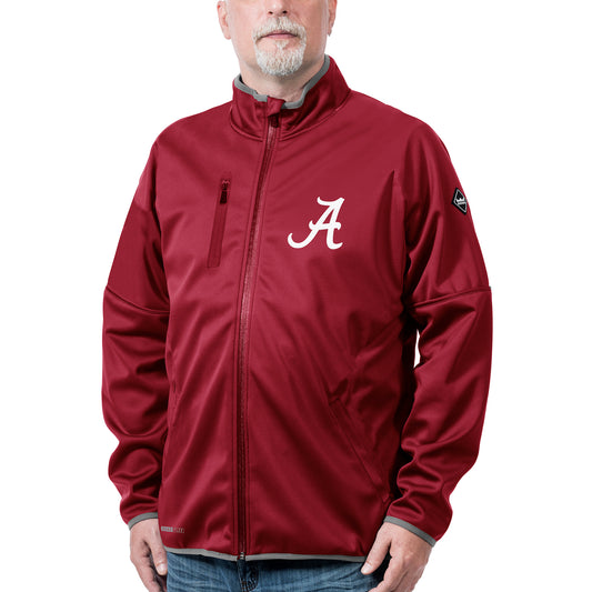 Men's Franchise Club Crimson Alabama Crimson Tide Softshell Full-Zip Jacket