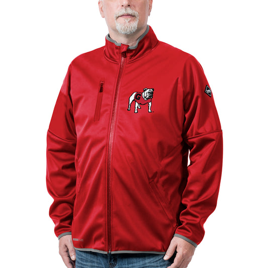 Men's Franchise Club Red Georgia Bulldogs Softshell Full-Zip Jacket