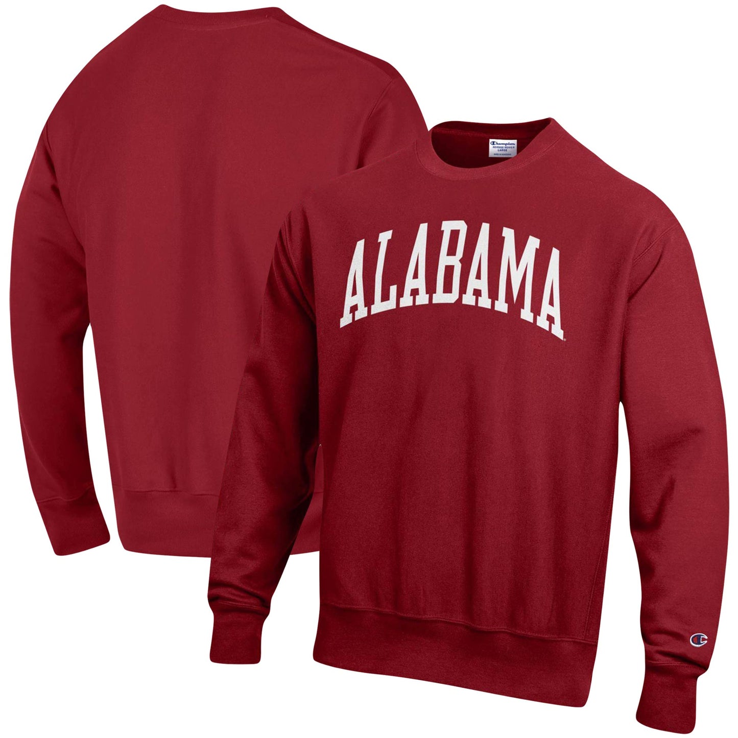 Men's Champion Crimson Alabama Crimson Tide Big & Tall Reverse Weave Fleece Crewneck Pullover Sweatshirt