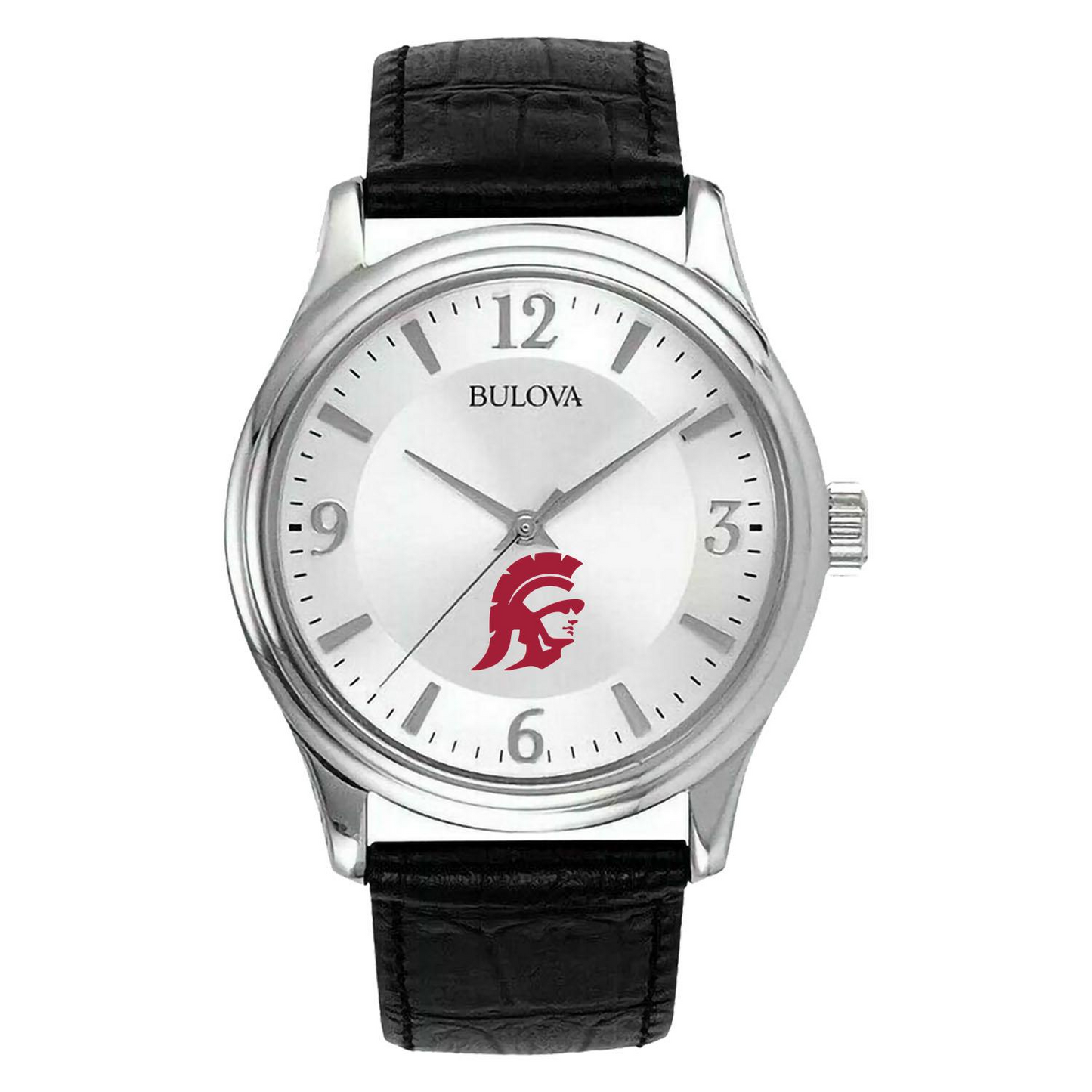 Men's Silver USC Trojans Leather Watch