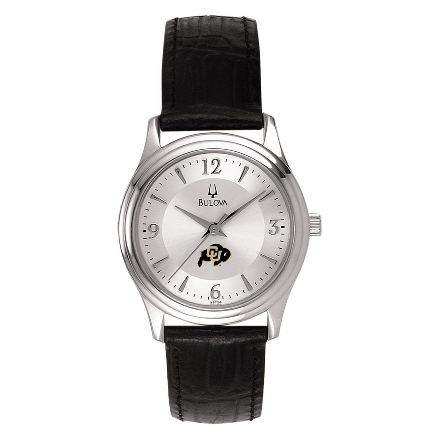 Women's Silver Colorado Buffaloes Leather Watch
