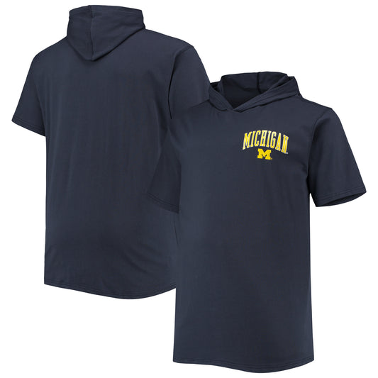 Men's Navy Michigan Wolverines Big & Tall Team Hoodie T-Shirt