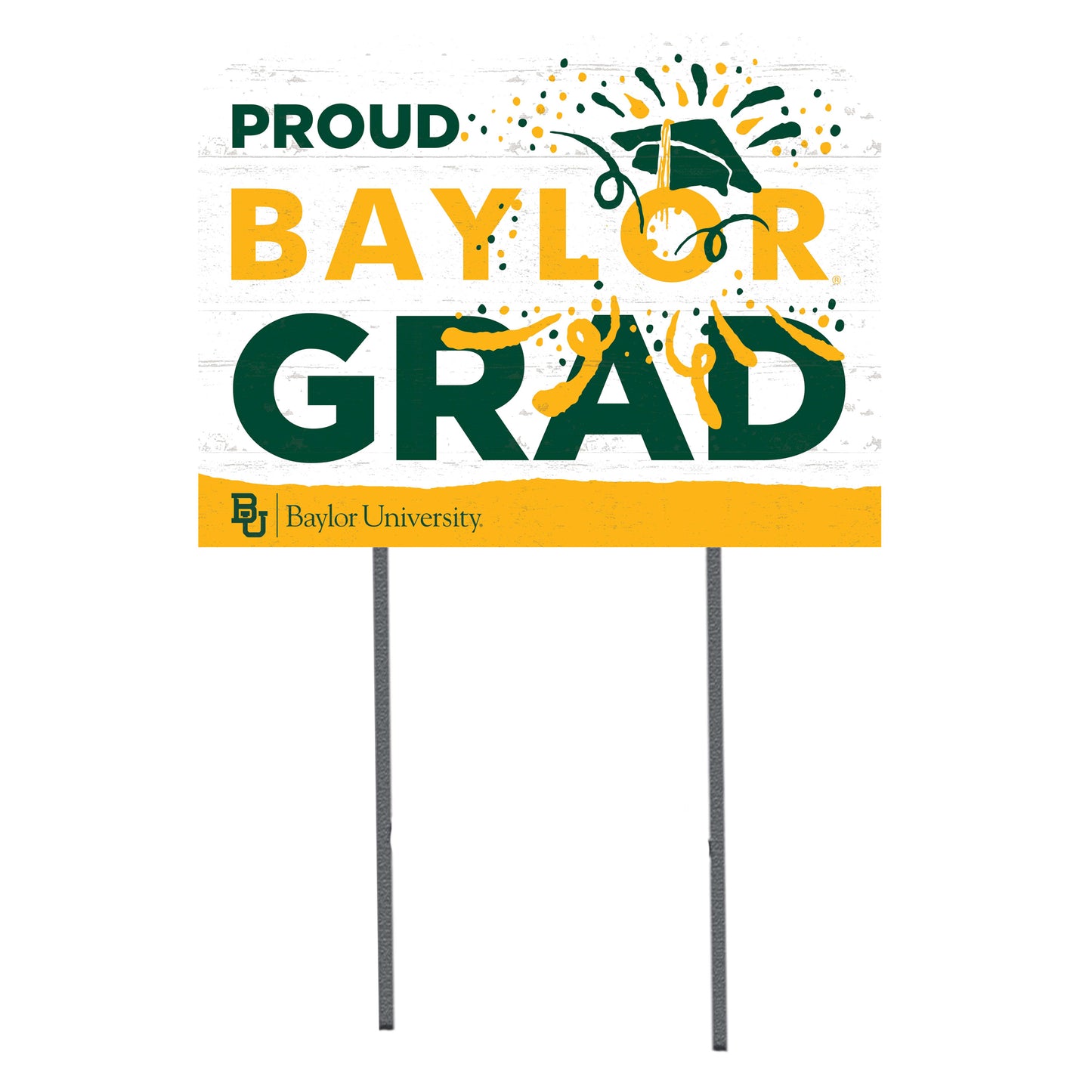 Baylor Bears 18'' x 24'' Proud Grad Yard Sign