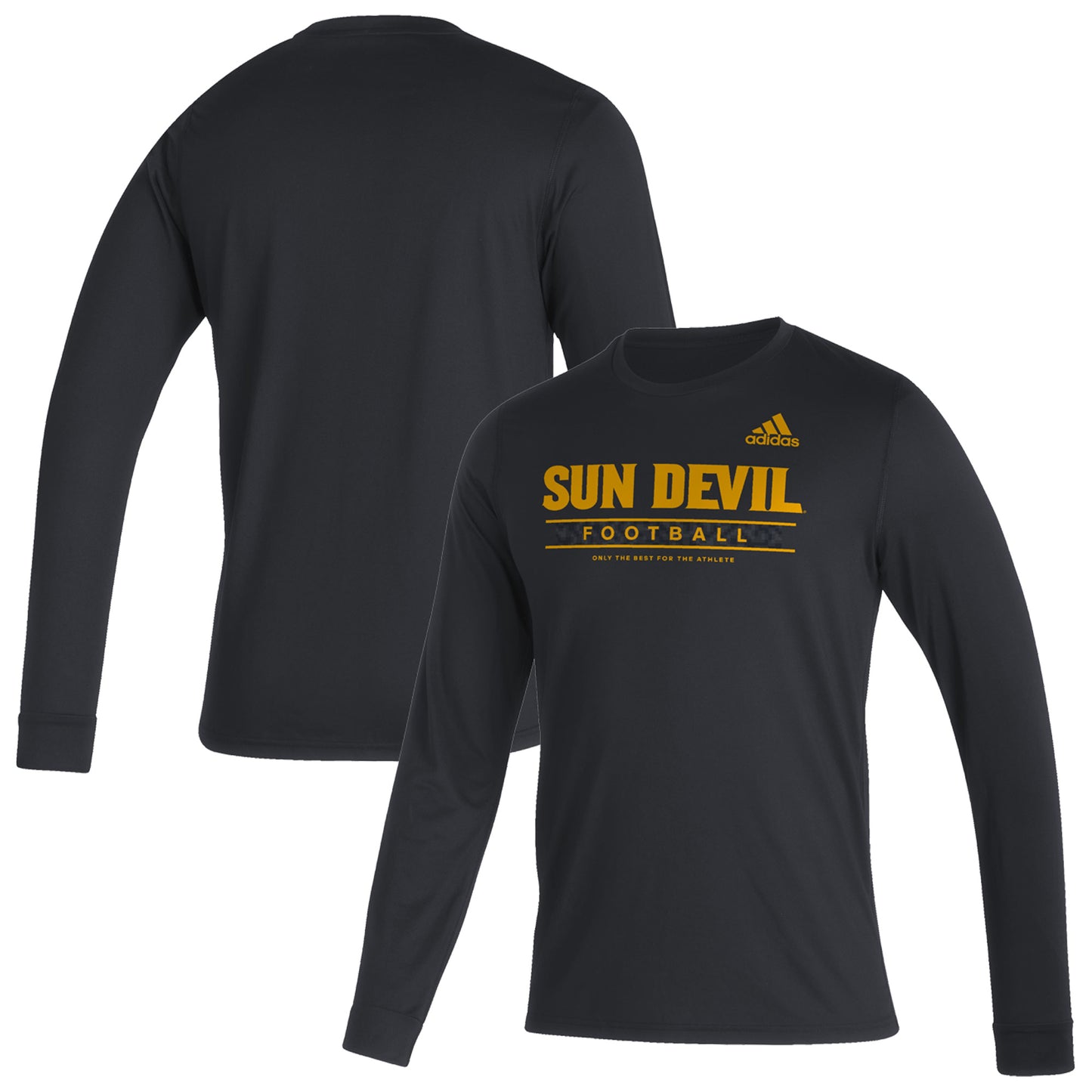 Men's adidas Black Arizona State Sun Devils Sideline Creator Practice AEROREADY Long Sleeve T-Shirt