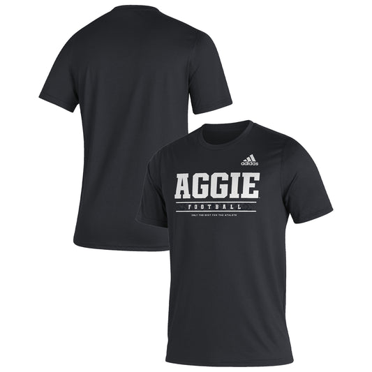 Men's adidas Black Texas A&M Aggies Sideline Football Locker Practice Creator AEROREADY T-Shirt