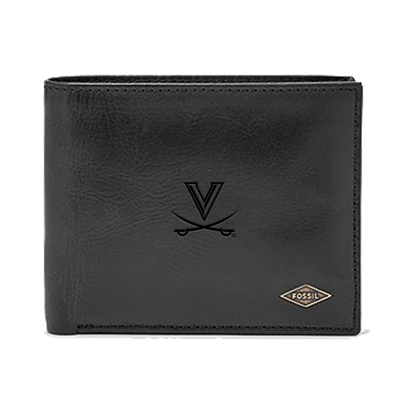 Men's Fossil Black Virginia Cavaliers Leather Ryan RFID Passcase Wallet