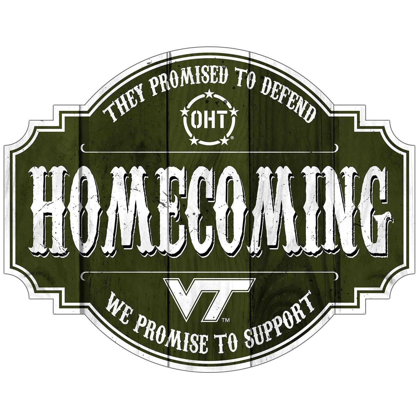 Virginia Tech Hokies 24'' x 24'' Operation Hat Trick Homecoming Tavern Sign