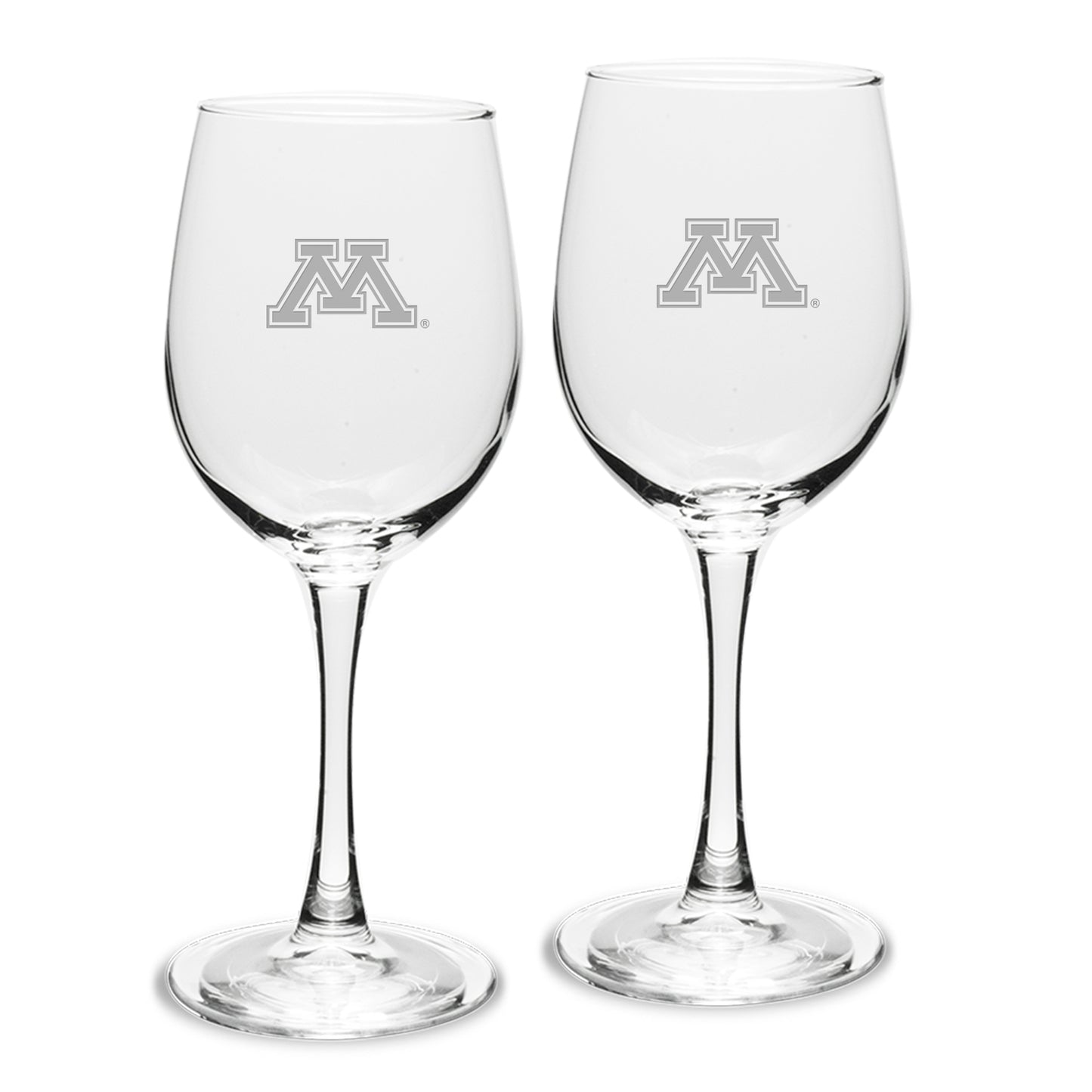 Minnesota Golden Gophers 2-Piece 12oz. Traditional White Wine Glass Set