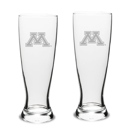 Minnesota Golden Gophers 2-Piece 23oz. Stylish University Pilsner Glass Set