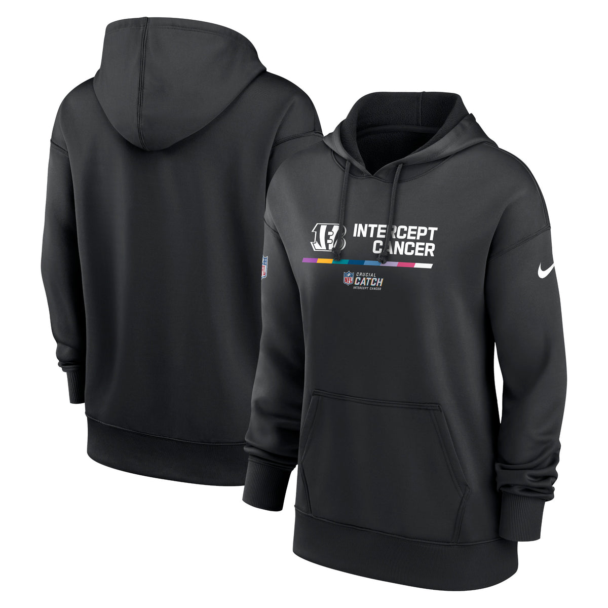 Women's Nike Black Cincinnati Bengals 2022 NFL Crucial Catch Therma Performance Pullover Hoodie