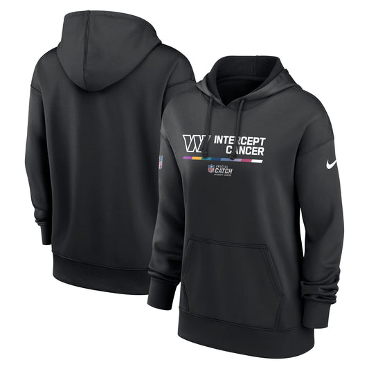 Women's Nike Black Washington Commanders 2022 NFL Crucial Catch Therma Performance Pullover Hoodie