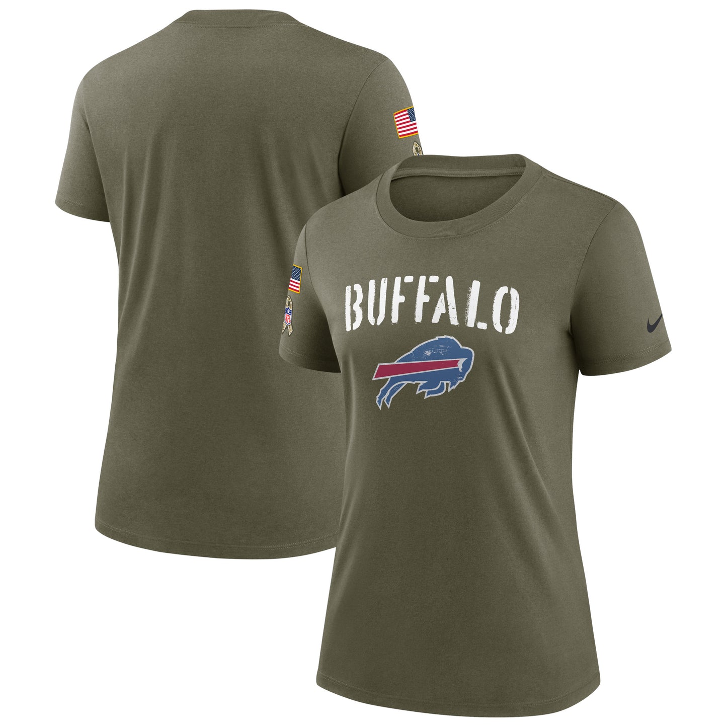 Women's Nike Olive Buffalo Bills 2022 Salute To Service Legend T-Shirt