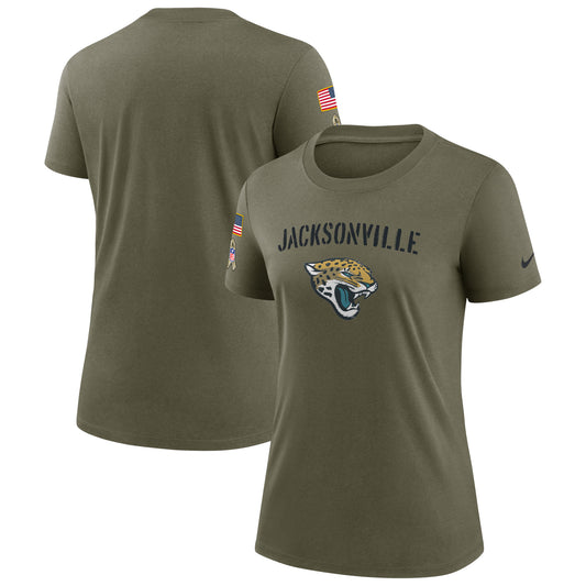 Women's Nike Olive Jacksonville Jaguars 2022 Salute To Service Legend T-Shirt