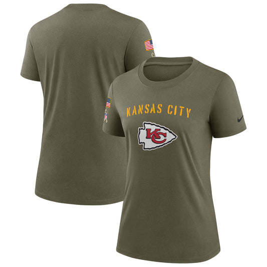 Women's Nike Olive Kansas City Chiefs 2022 Salute To Service Legend T-Shirt