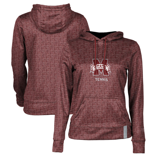 Women's Maroon Mississippi State Bulldogs Tennis Pullover Hoodie