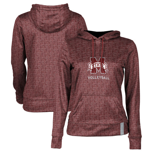 Women's Maroon Mississippi State Bulldogs Volleyball Pullover Hoodie