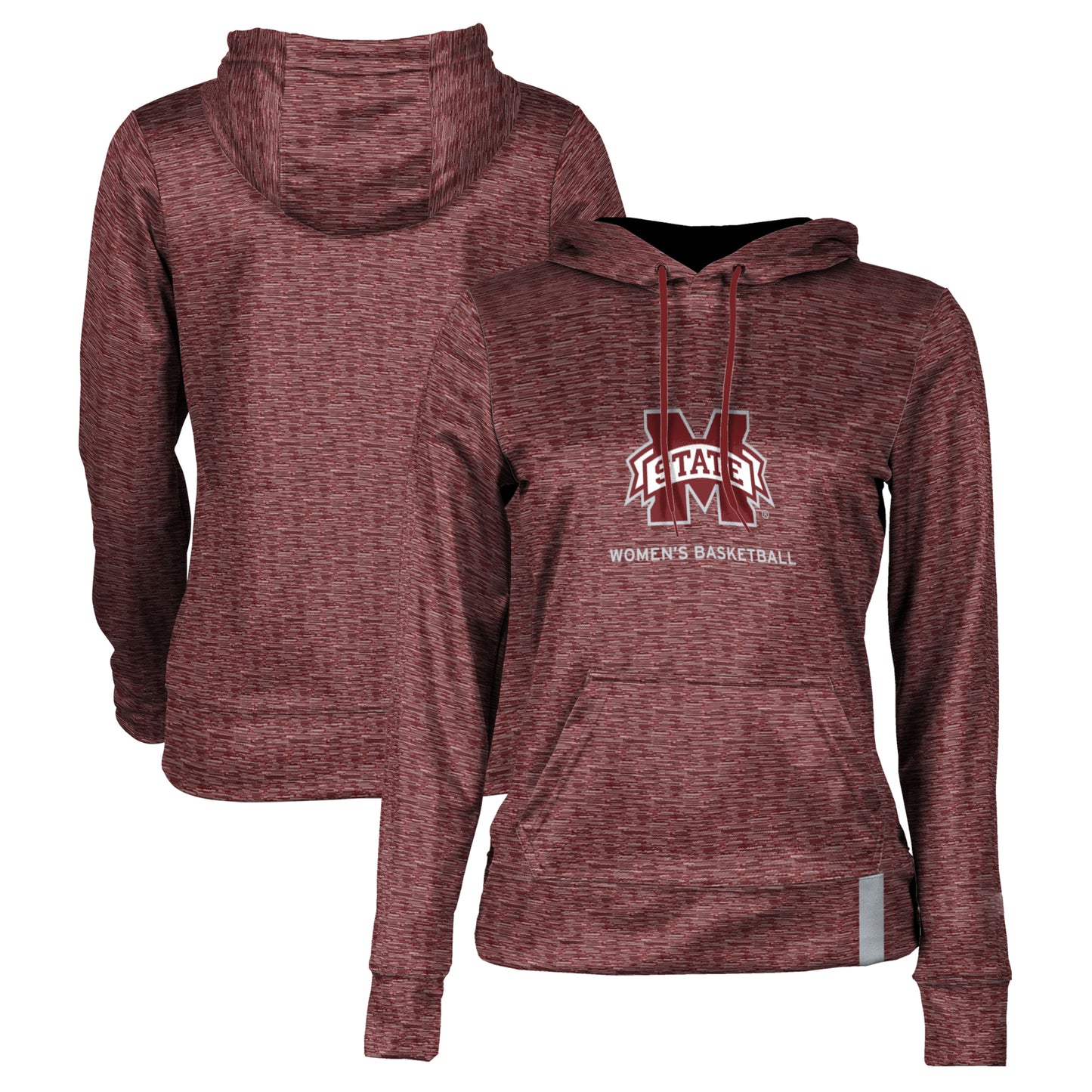 Women's Maroon Mississippi State Bulldogs Women's Basketball Pullover Hoodie