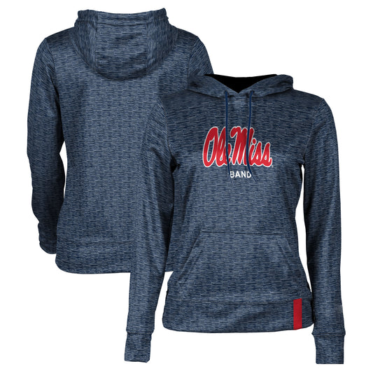 Women's Navy Ole Miss Rebels Band Pullover Hoodie