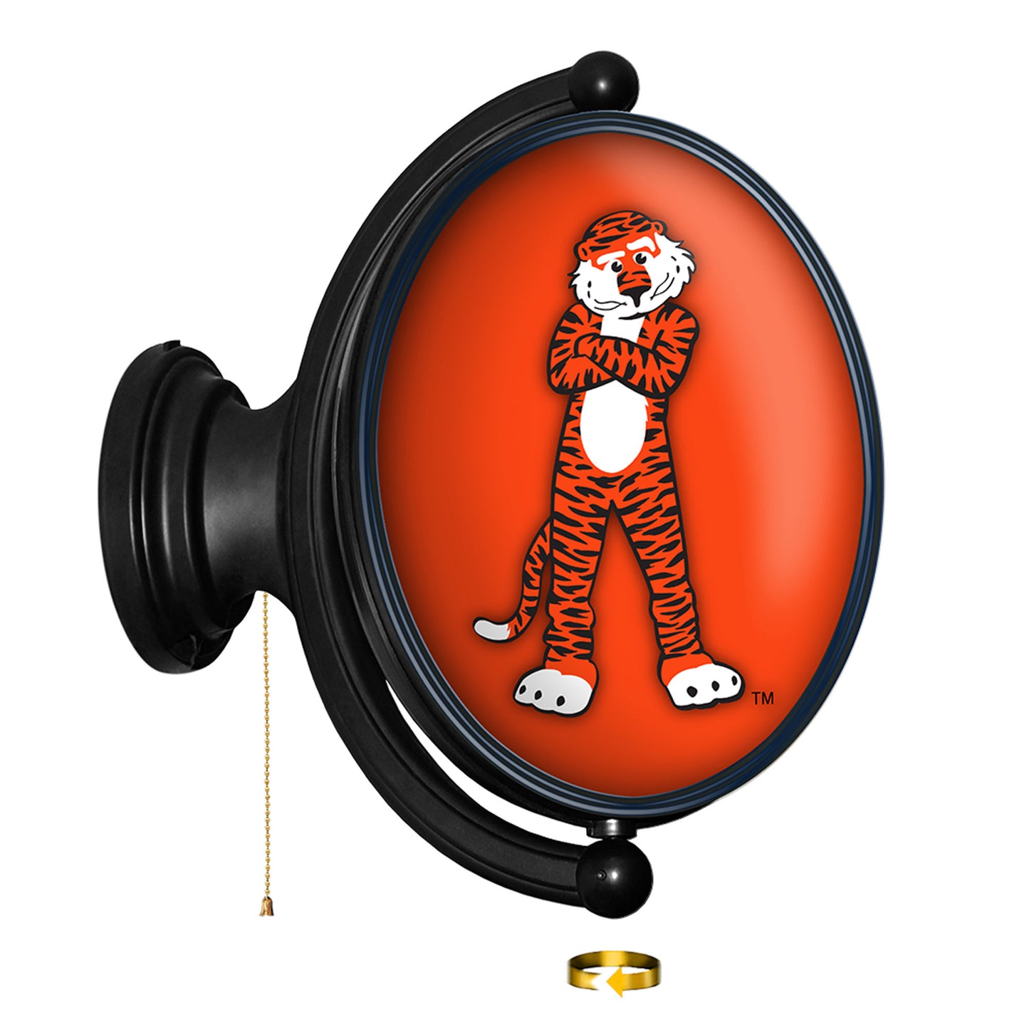 Auburn Tigers Mascot 21'' x 23'' Rotating Lighted Wall Sign