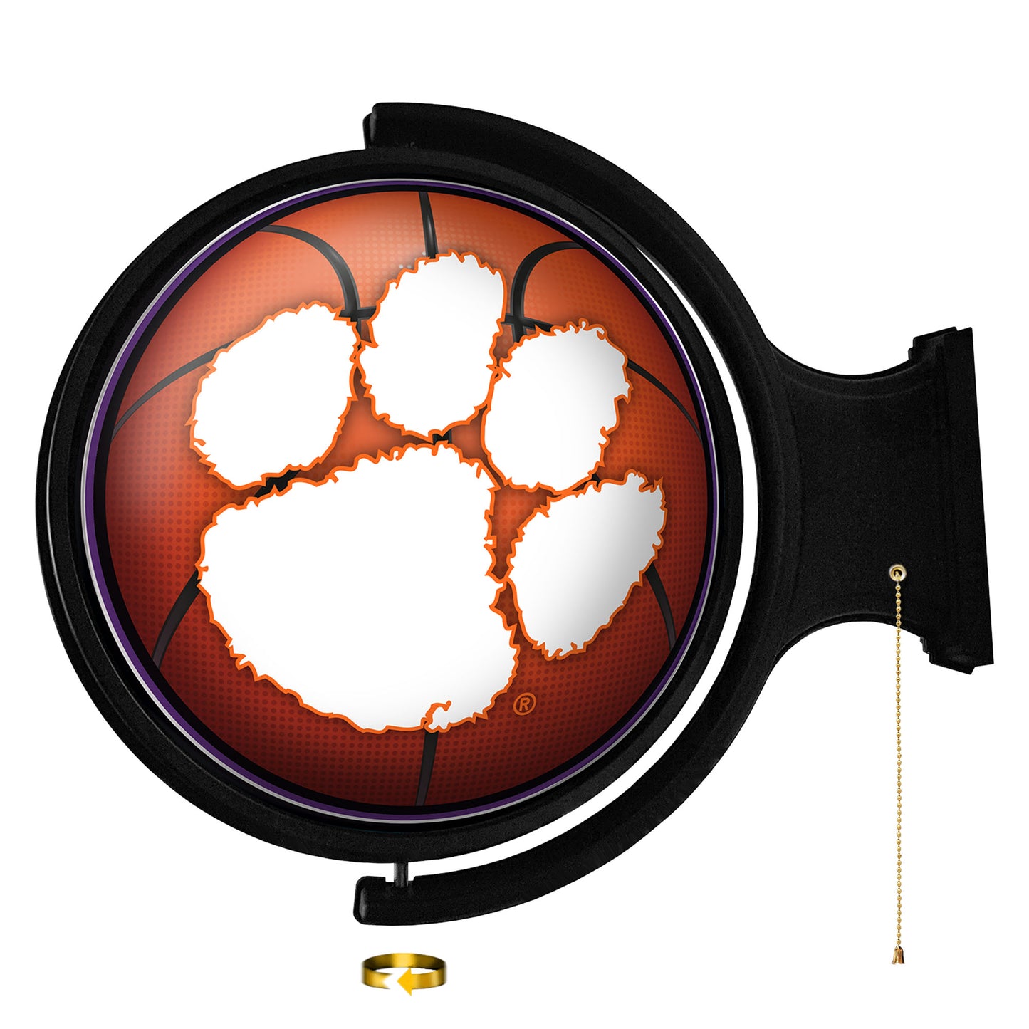 Clemson Tigers Basketball 21'' x 23'' Rotating Lighted Wall Sign