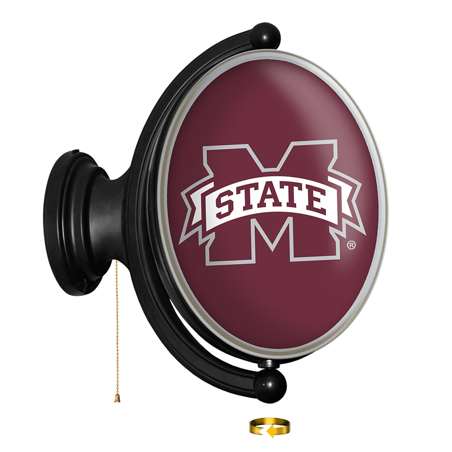 Mississippi State Bulldogs Logo 21'' x 23'' Rotating Lighted Wall Sign