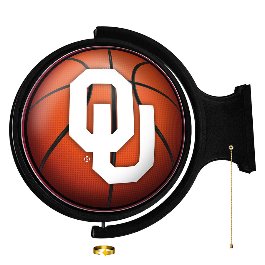 Oklahoma Sooners Basketball 21'' x 23'' Rotating Lighted Wall Sign