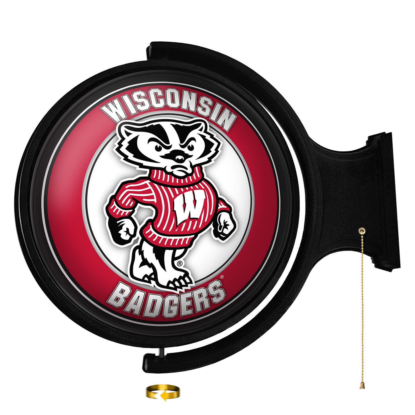 Wisconsin Badgers Mascot 21'' x 23'' Rotating Lighted Wall Sign