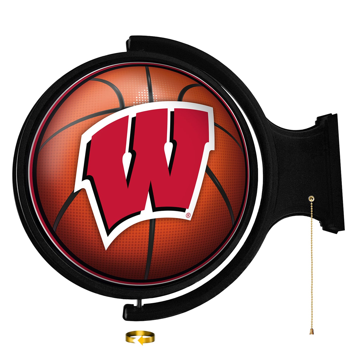 Wisconsin Badgers Basketball 21'' x 23'' Rotating Lighted Wall Sign