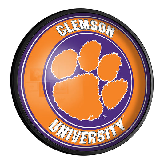 Clemson Tigers 18'' Round Slimline Illuminated Wall Sign