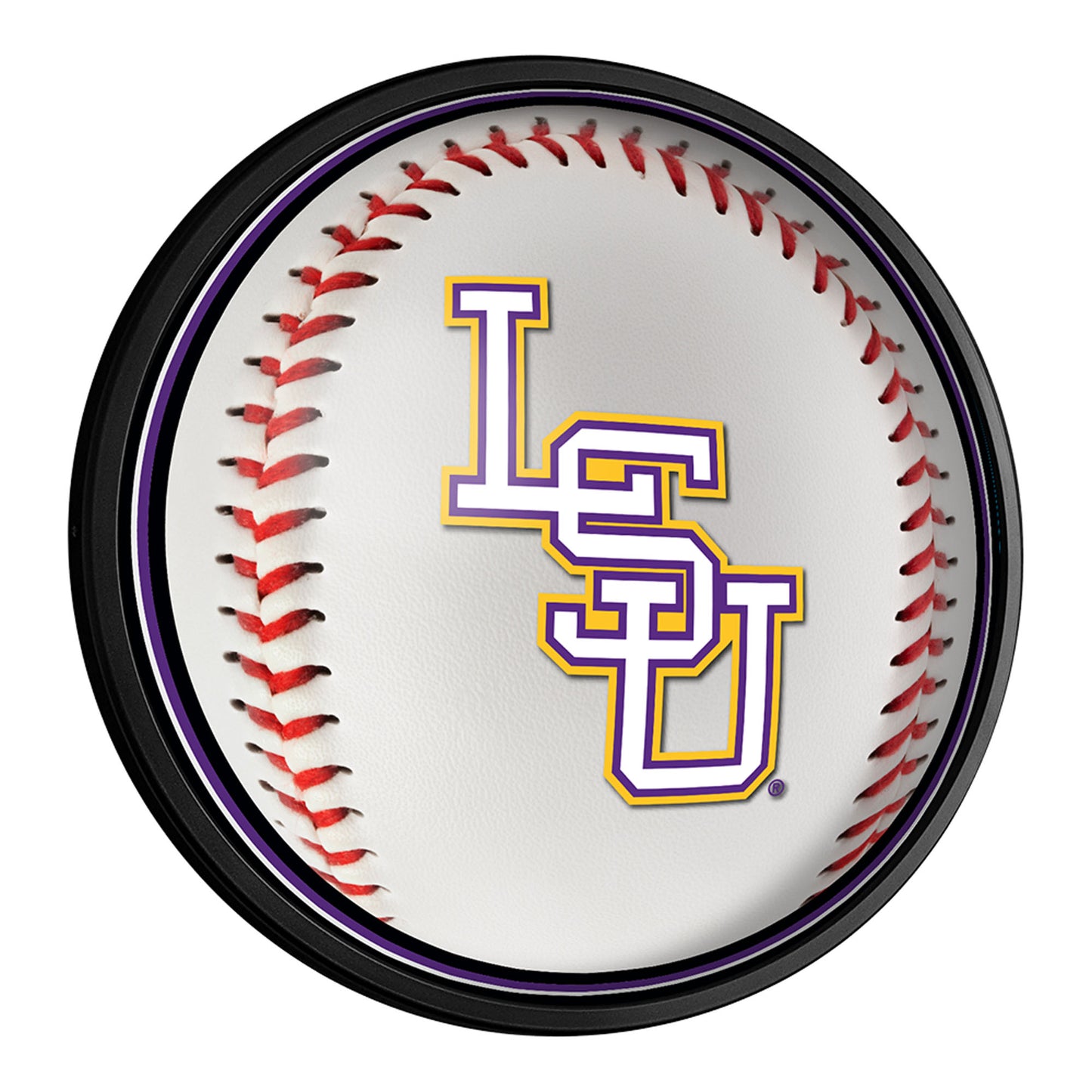 LSU Tigers Baseball 18'' Round Slimline Illuminated Wall Sign