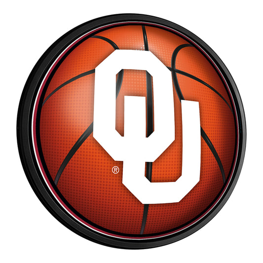 Oklahoma Sooners Basketball 18'' Round Slimline Illuminated Wall Sign