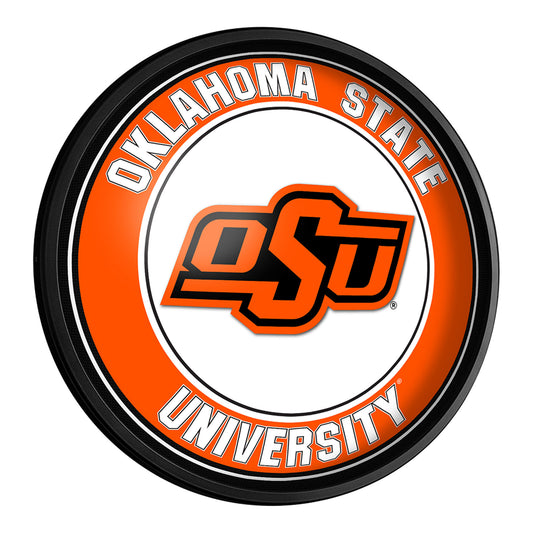 Oklahoma State Cowboys Logo 18'' Round Slimline Illuminated Wall Sign