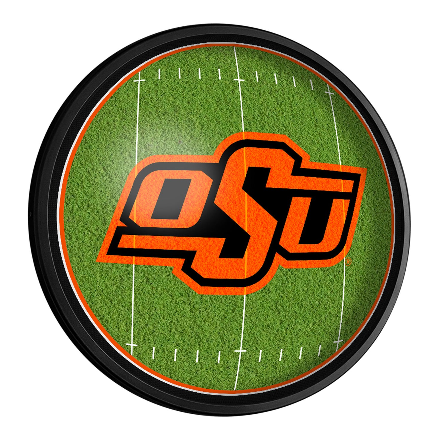 Oklahoma State Cowboys Football 18'' Round Slimline Illuminated Wall Sign