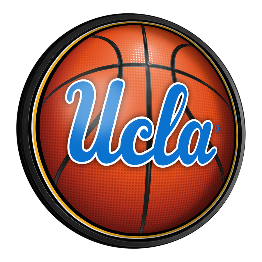 UCLA Bruins Basketball 18'' Round Slimline Illuminated Wall Sign