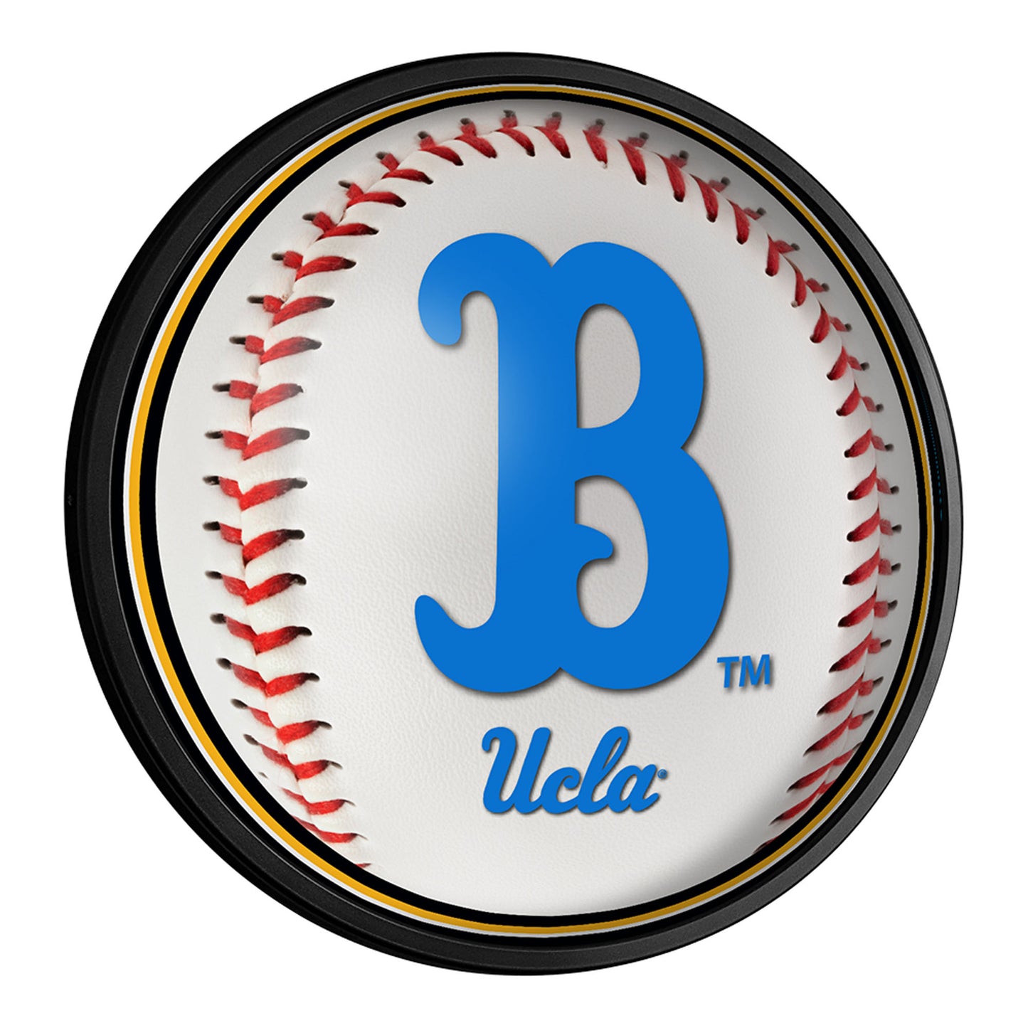 UCLA Bruins Baseball 18'' Round Slimline Illuminated Wall Sign