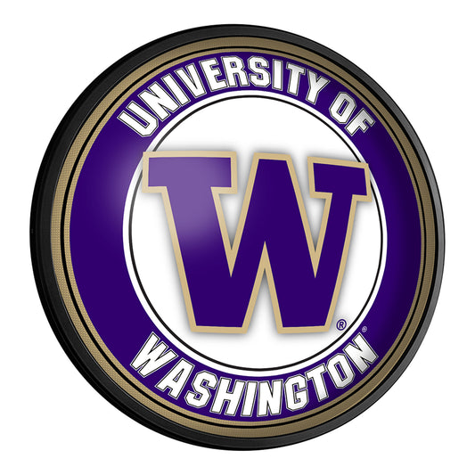 Washington Huskies 18'' Round Slimline Illuminated Wall Sign